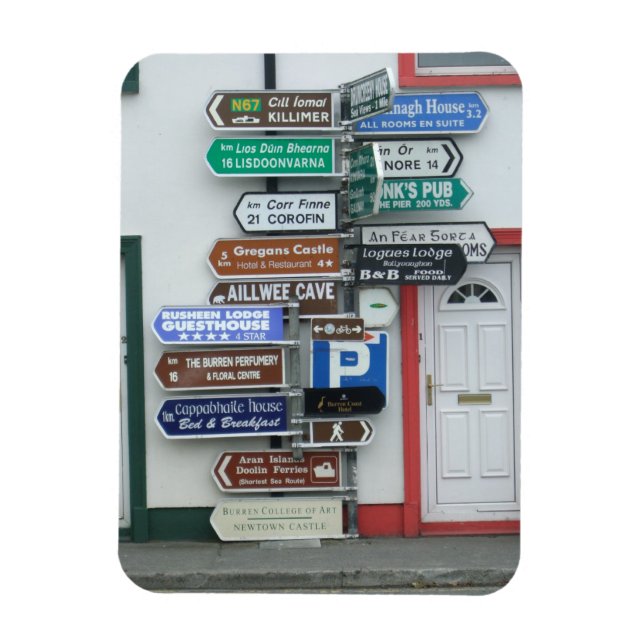 Magnet Flexible Panneaux de rue irlandais (Vertical)
