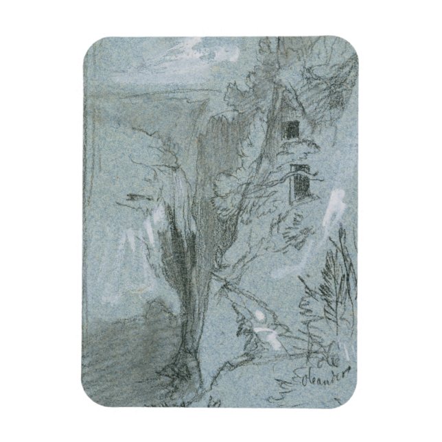 Magnet Flexible Pantalica, de 'Vues sur la Sicile (craie & gouache (Vertical)