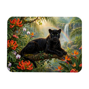 Magnet Flexible Panthère noire Kenya Fleurs de jungle Cascade