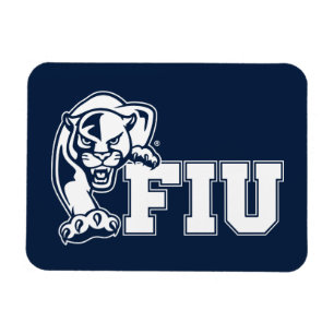 Magnet Flexible Panthers de la FIU - Logo blanc