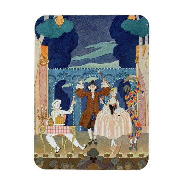 Magnet Flexible Pantomime Stage, illustration pour Fetes Galantes (Vertical)