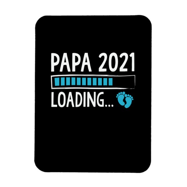 Magnet Flexible Papa 2021 Chargement Annonce de Grossesse (Vertical)