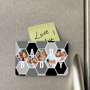 Magnet Flexible Papá 5 Photo 5 Lettre Collage de Photos en Nid d'A