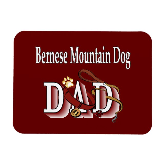 Magnet Flexible Papa bernois de chien de montagne (Horizontal)