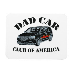 Magnet Flexible Papa Car Club Funny Parodie Slogan