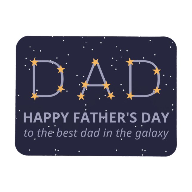 Magnet Flexible Papa Constellation Joyeux Aimant Fête des pères (Horizontal)