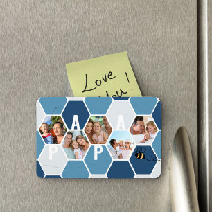 Magnet Flexible Papa Honeypeb Photo Collage 5 Photo 4 Lettre