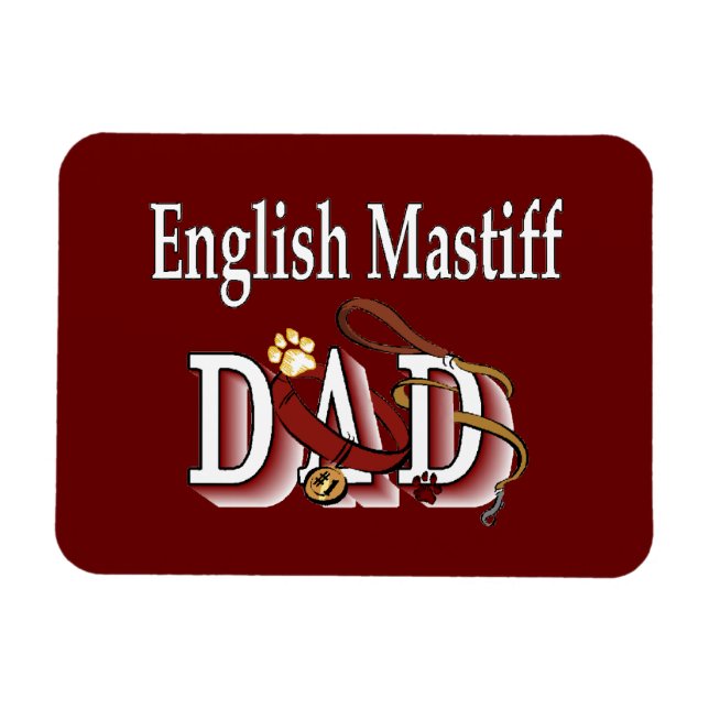 Magnet Flexible Papa mastiff anglais (Horizontal)
