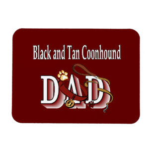 Magnet Flexible Papa noir et Tan Coonhound