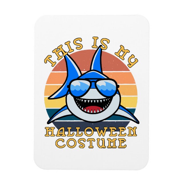 Magnet Flexible Papa Requin Soleil Couchant Épouvantable Drôle (Vertical)