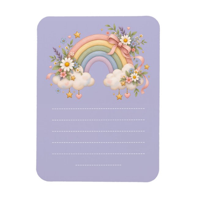 Magnet Flexible Papeterie Arc-en-ciel Pastel (Vertical)