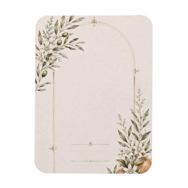 Magnet Flexible Papeterie de mariage romantique au vignoble  (Vertical)