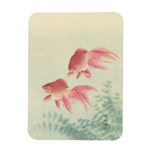 Magnet Flexible Papier à bois japonais Vintage Goldfish