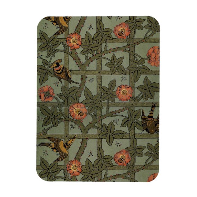 Magnet Flexible Papier peint à motif treillis de William Morris (Vertical)