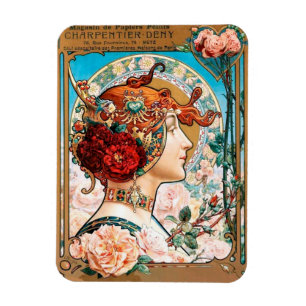 Magnet Flexible Papier peint Art Nouveau vintage