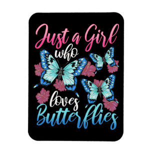 Magnet Flexible Papillon Aime Juste Une Fille Qui Aime Les Papillo