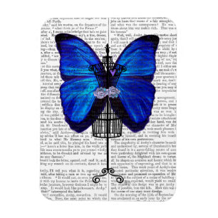 Magnet Flexible Papillon bleu mannequin