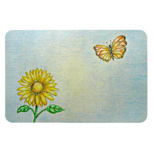 Magnet Flexible papillon et marguerite