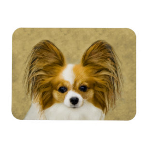 Magnet Flexible Papillon (Hound Tri) Peinture - Art Chien original