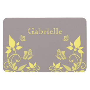 Magnet Flexible Papillon jaune Aimant Floral Premium
