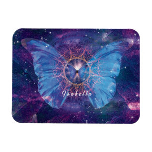 Magnet Flexible Papillon morpho / Galaxie Mandala