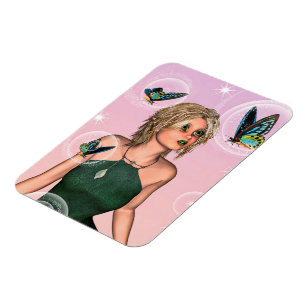 Magnet Flexible Papillon scintillant Fée Fantaisie Art