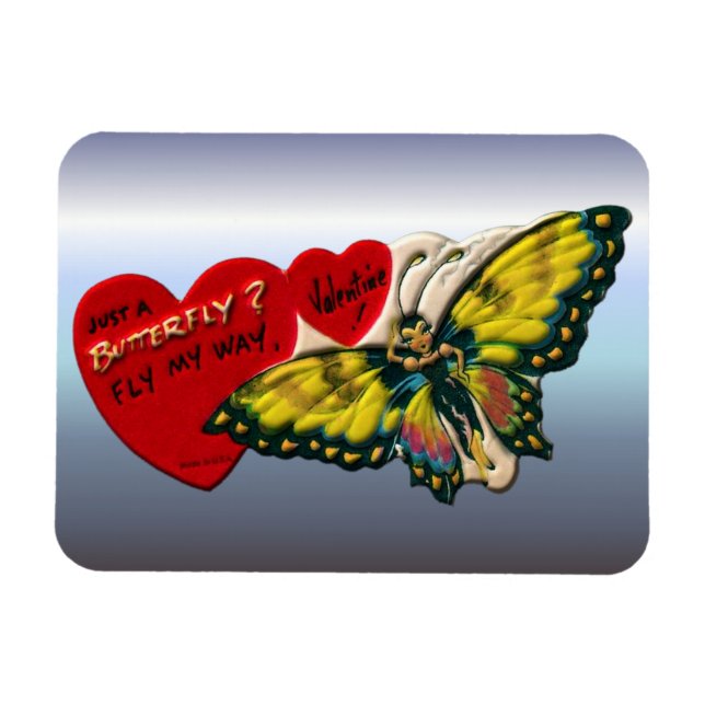 Magnet Flexible Papillon Valentine - Voler (Horizontal)