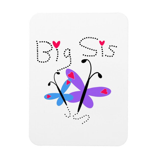 Magnet Flexible Papillons Big Sis Cadeaux (Vertical)