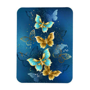 Magnet Flexible Papillons dorés