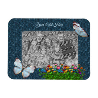 Magnet Flexible Papillons Et Fleurs Cadres Ajouter Votre Photo