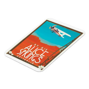 Magnet Flexible Par Avion - Alice Springs Australie