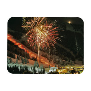 Magnet Flexible Parade aux flambeaux et feux d'artifice en hiver