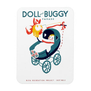 Magnet Flexible Parade poupée et buggy