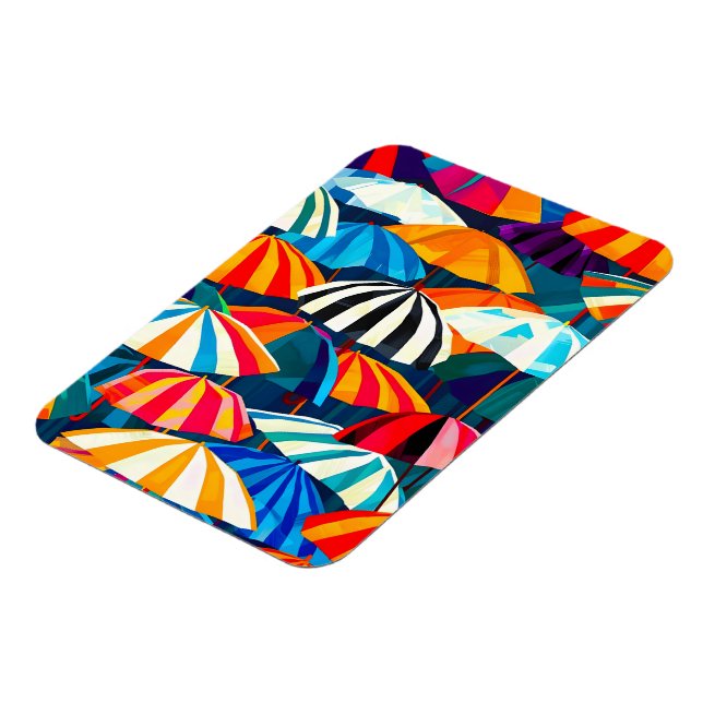 Magnet Flexible Parapluie Abstrait Rainbow Beach (Côté Gauche)