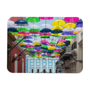 Magnet Flexible Parapluies au-dessus des rues et du manoir San Jua