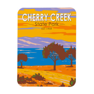 Magnet Flexible Parc d'état de Cherry Creek Colorado Vintage