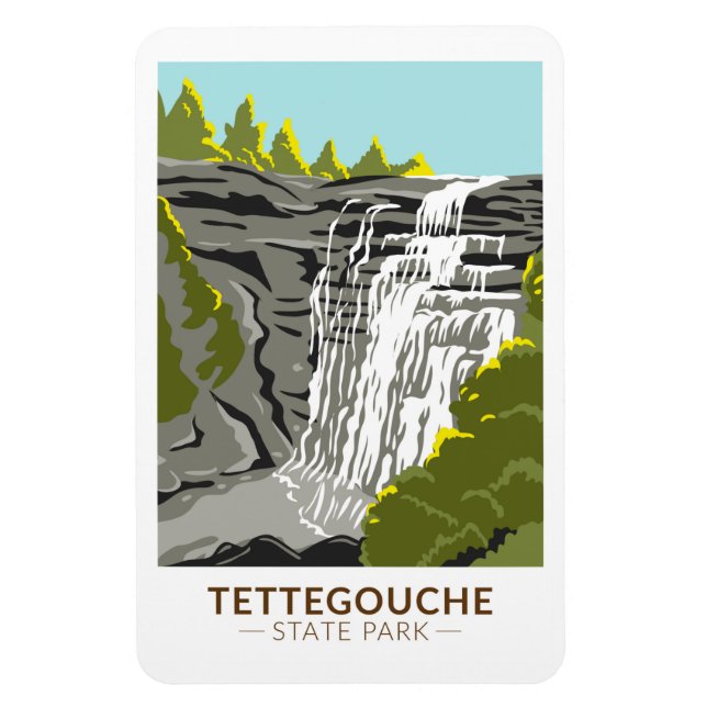 Magnet Flexible Parc d'état de Tettegouche Minnesota Vintage (Vertical)