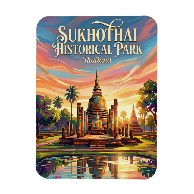 Magnet Flexible Parc historique de Sukhothaï Thaïlande (Vertical)