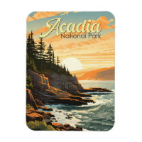 Parc national Acadia Illustration Rétro
