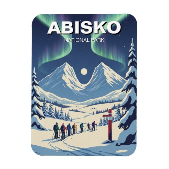 Magnet Flexible Parc national d'Abisko Voyage en Suède (Vertical)