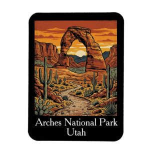 Magnet Flexible Parc national de Arches Utah Vintage