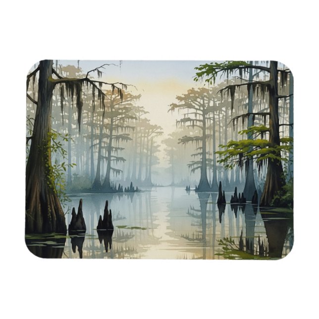 Magnet Flexible Parc national de Congaree Misty Caroline du Sud (Horizontal)