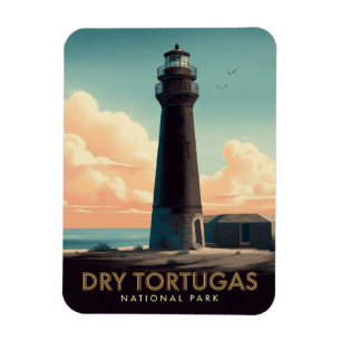 Magnet Flexible Parc national de Dry Tortugas Phare Vintage