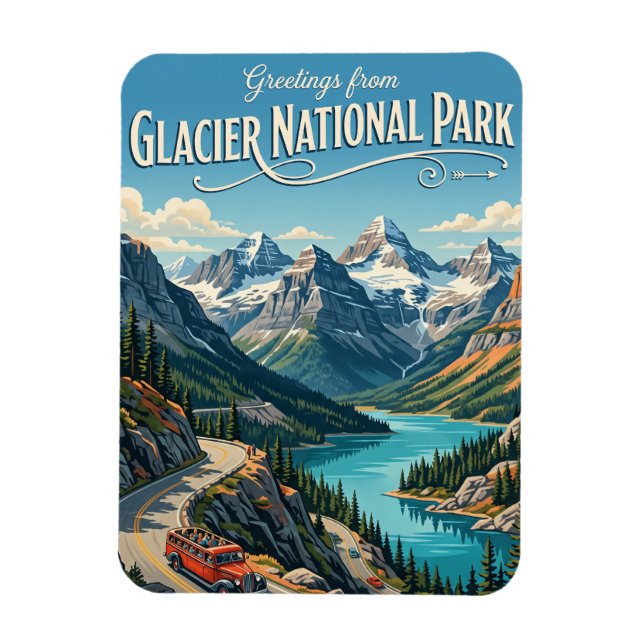 Magnet Flexible Parc national de Glacier Montana (Vertical)