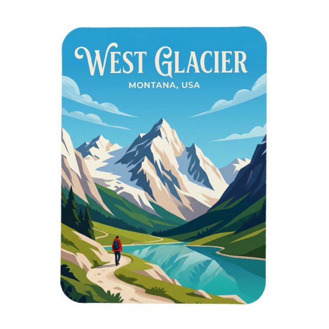 Magnet Flexible Parc national de Glacier USA (Vertical)