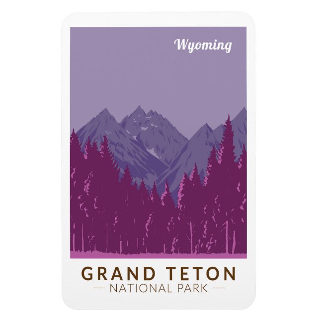 Magnet Flexible Parc national de Grand Teton Parc national de Teto (Vertical)