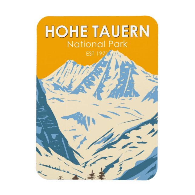 Magnet Flexible Parc national de Hohe Tauern Alpine Autriche Vinta (Vertical)