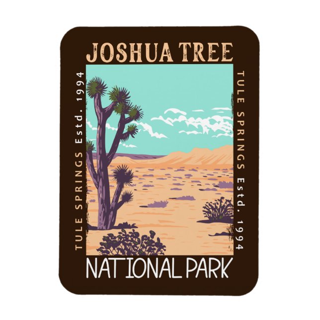 Magnet Flexible Parc national de Joshua Tree Ressorts de tules dés (Vertical)
