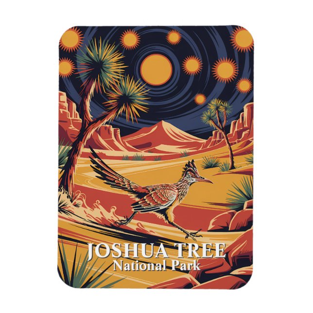 Magnet Flexible Parc national de Joshua Tree Roadrunner drôle Vint (Vertical)