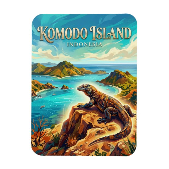 Magnet Flexible Parc national de Komodo Indonésie (Vertical)